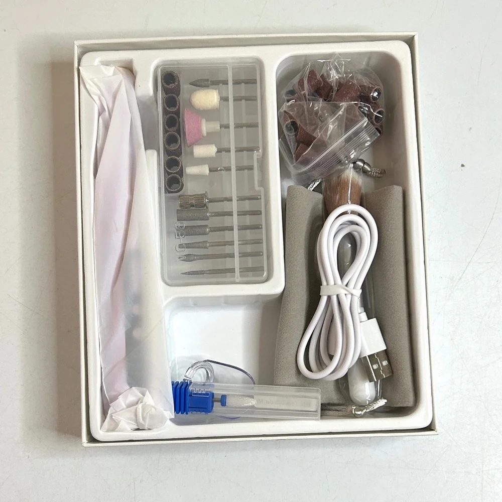 Violet Rechargeable Cordless Electric Nail Drill Set